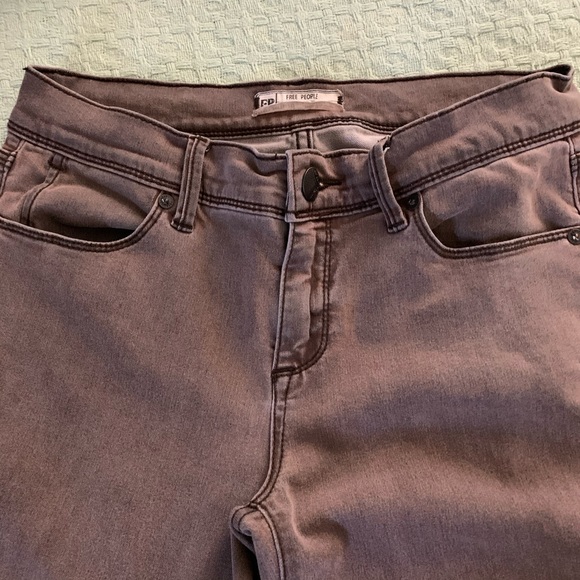 Free People eggplant purple skinny cropped jeans - Picture 6 of 6